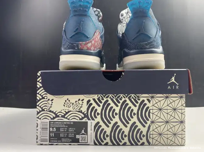 Official Maikesneakers 4 Sashiko Retro SE CW0898-400 Jordan Air 0529